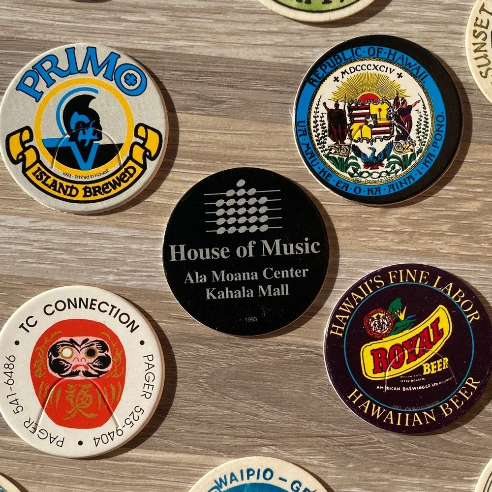 Vintage Hawaiian milk cap pogs 90s vintage toys Collection